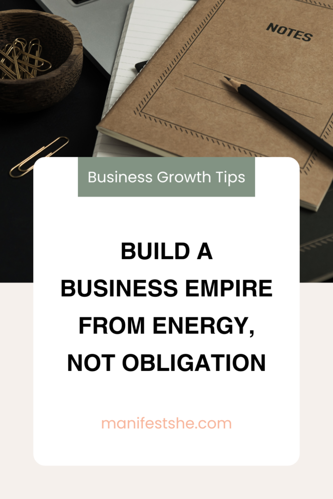 Create a business empire that feels good to you