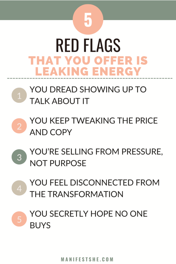5 Red Flags that your offer is leaking energy