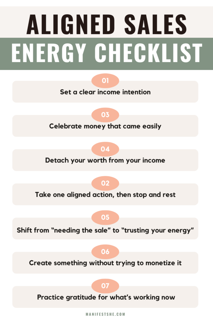 Sales energy checklist