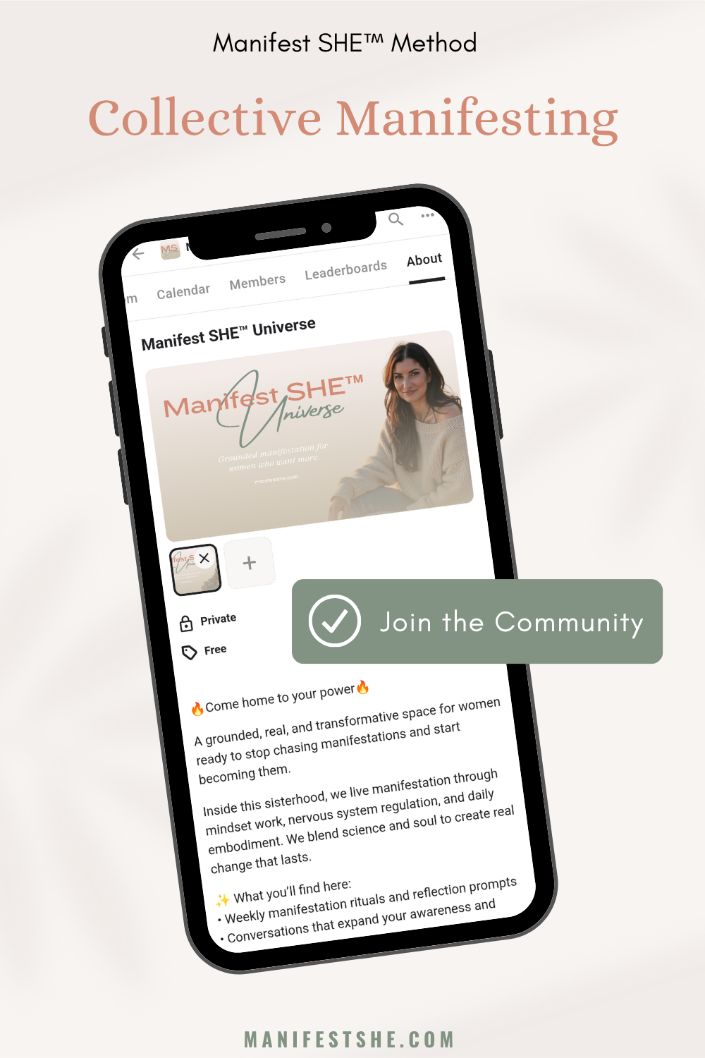 You don't have to manifest alone. Join the community for free support