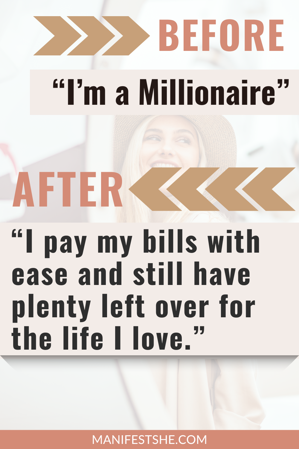 Here is an example of how to make over your affirmations for your vision board