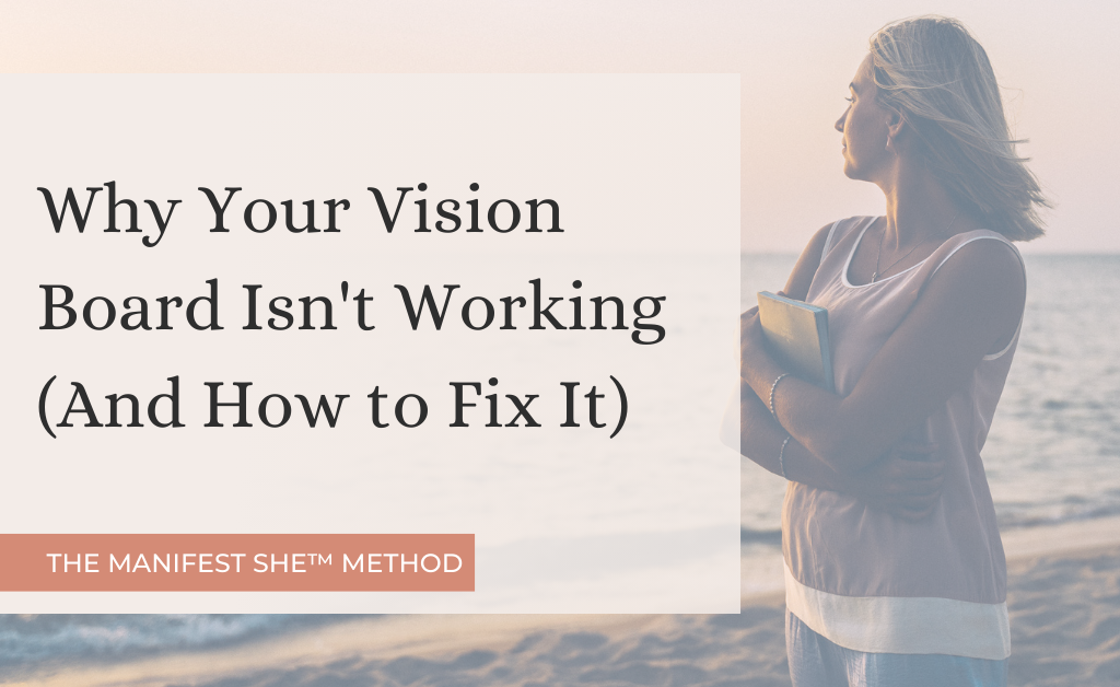 If your vision board isn't working it's not because you're doing it wrong. Discover the missing step that turns your board from a pretty poster into a life that actually changes. Grab the free fix inside.