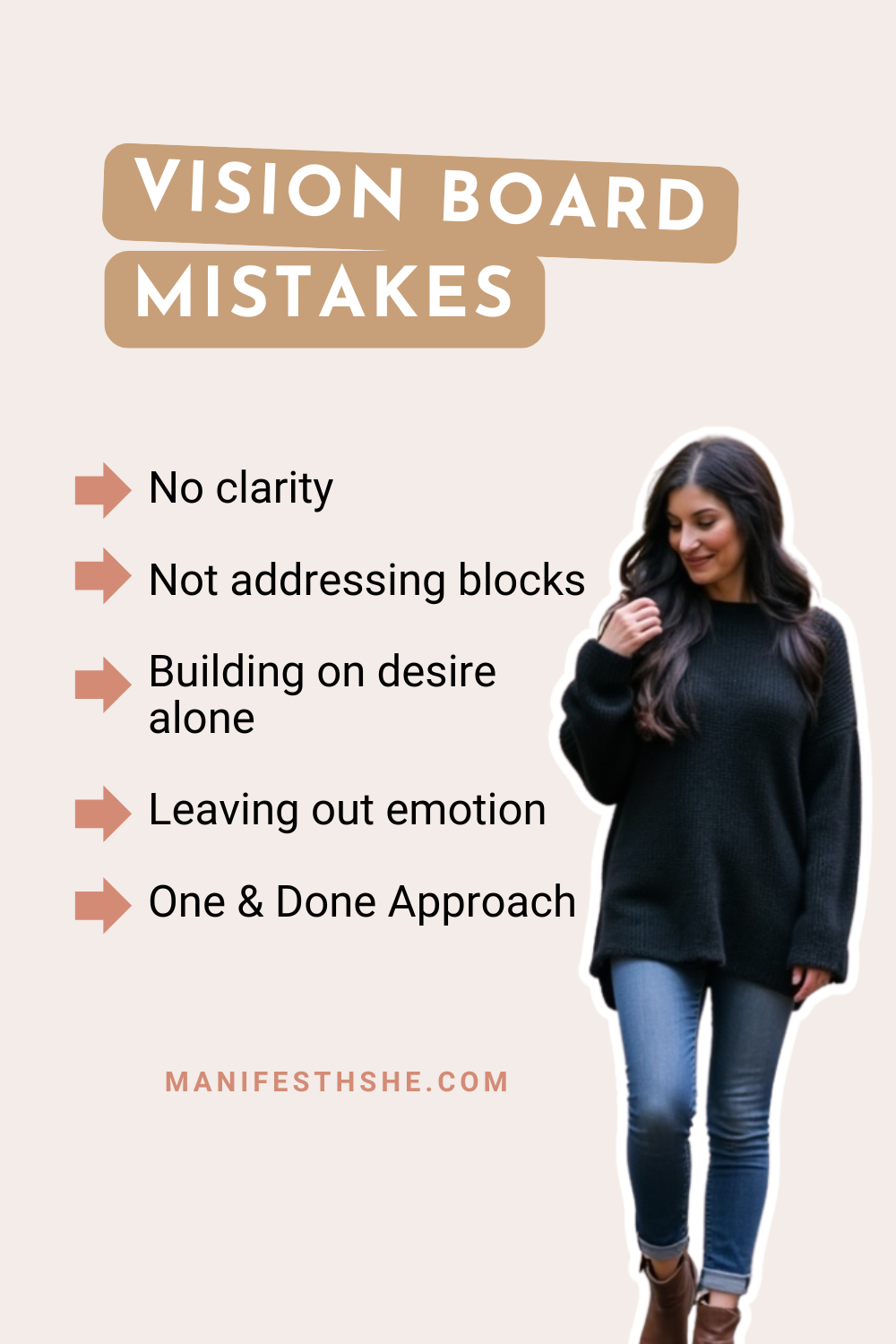5 vision board mistakes include no clarity, not addressing blocks, building on desire alone, leaving out emotion, and one & done approach.