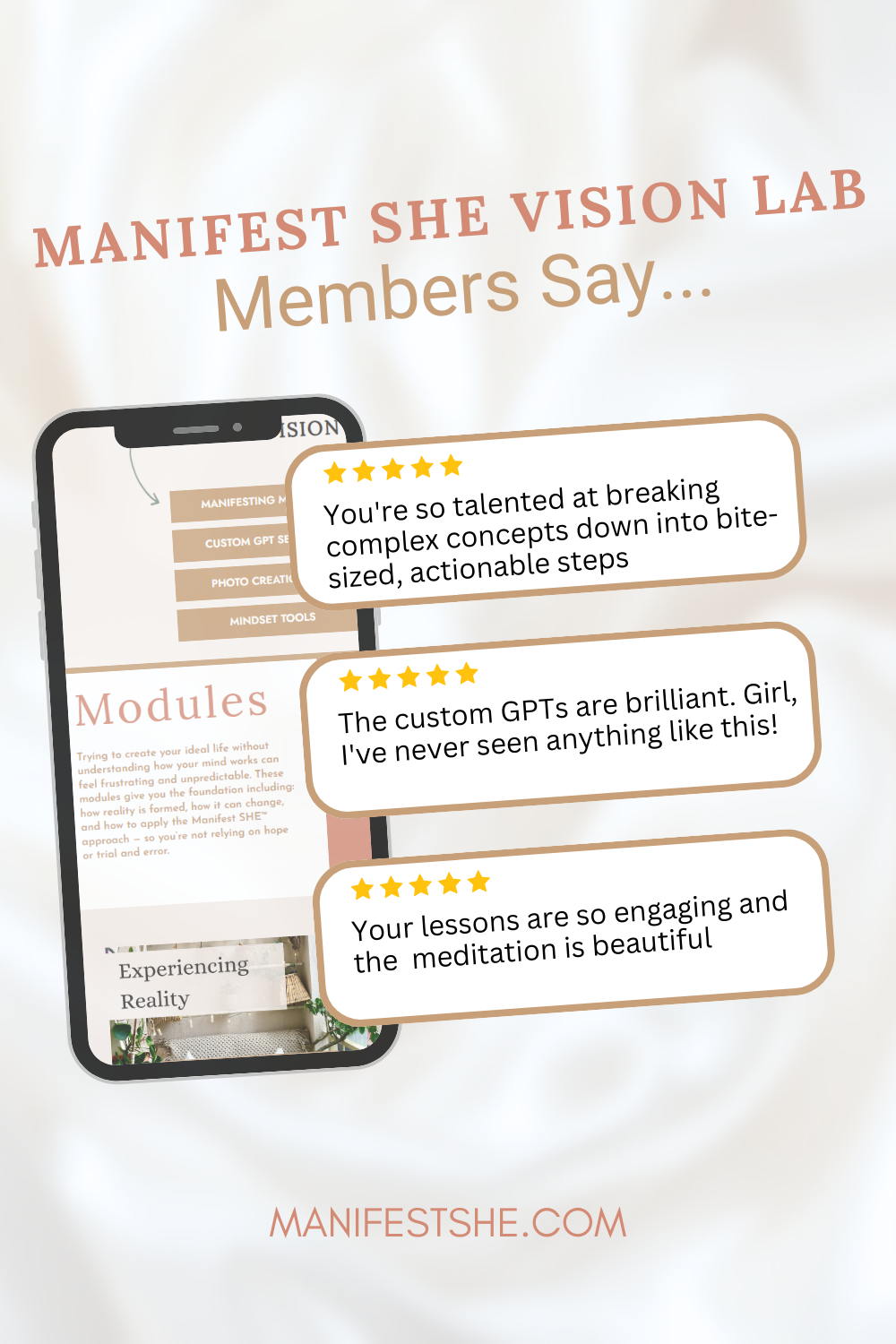 Member reviews from the Manifest SHE Vision Lab